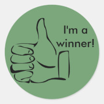I'm a winner! Thumbs up Stickers