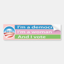 I'm a Woman and I Vote! Bumper Stickers