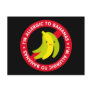 I'm allergic to bananas! Banana allergy Post Card