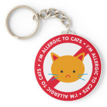 I'm allergic to cats! Cat allergy Keychains