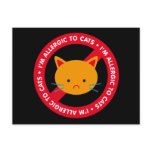 I'm allergic to cats! Cat allergy Postcards