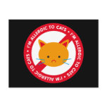 I'm allergic to cats! Cat allergy Postcards