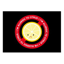 I'm allergic to citrus! bookmark business card templates