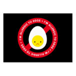 I'm allergic to eggs! bookmark business card templates