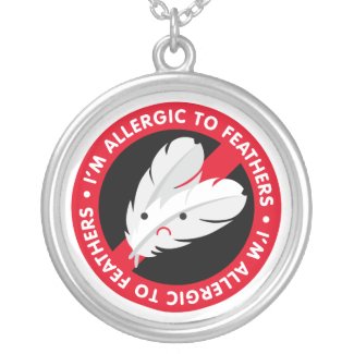 I'm allergic to feathers! Feather allergy necklace