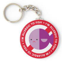 I'm allergic to fish! key chain