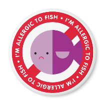 I'm allergic to fish! fridge magnet