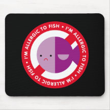 I'm allergic to fish! mousepads