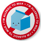 I'm allergic to milk! button
