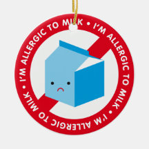 I'm allergic to milk! ornaments