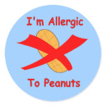 I'm Allergic to Peanuts Blue Sticker