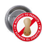 I'm allergic to peanuts! Peanut allergy Button
