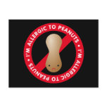 I'm allergic to peanuts! Peanut allergy Postcards