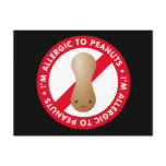 I'm allergic to peanuts! Peanut allergy Postcard
