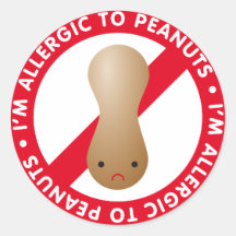 I'm allergic to peanuts! Peanut allergy Stickers