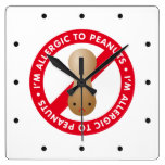 I'm allergic to peanuts! Peanut allergy Wall Clock