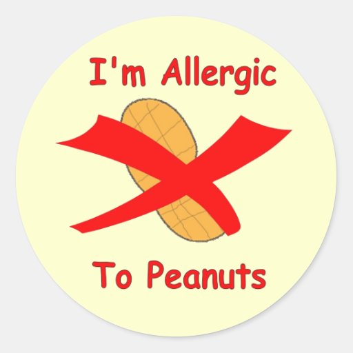 Nut Allergy Stickers Nut Allergy Sticker Designs 2380