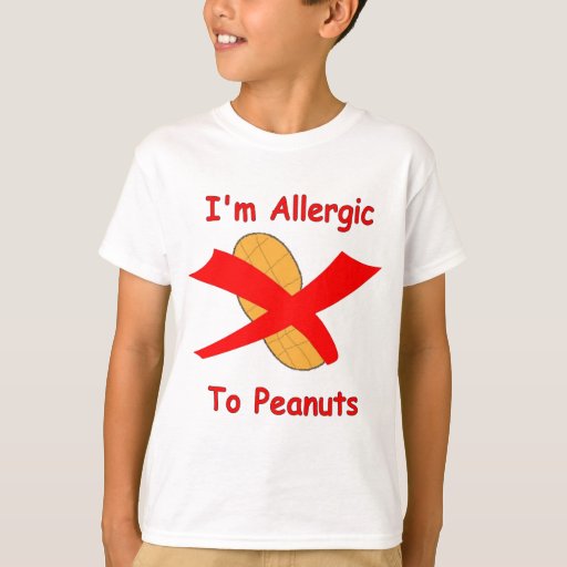 I'm Allergic to Peanuts Tshirt Zazzle