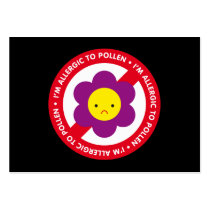 I'm allergic to pollen! bookmark business cards