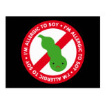 I'm allergic to soy! postcard