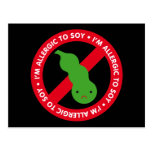I'm allergic to soy! postcards