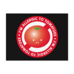 I'm allergic to tomatoes! Tomato allergy Postcard