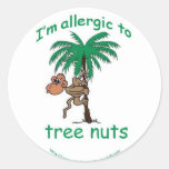 I'm allergic to tree nuts sticker