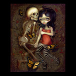 I'm Almost With You ART PRINT skeleton gothic