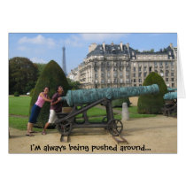 I'm always being pushed around... cards