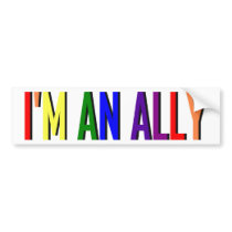 I'm an Ally Bumper Sticker bumper stickers by socialjusticeink I'm an Ally Bumper Sticker bumper stickers