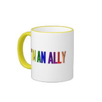 I'm an Ally Ringer Mug by socialjusticeink I'm an Ally Ringer Mug