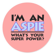I'm An Aspie Round Sticker