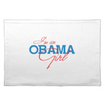 I'M AN OBAMA GIRL -.png Place Mats