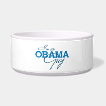 I'M AN OBAMA GUY -.png Dog Food Bowls