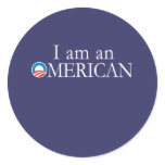 I'm an Omerican Round Stickers
