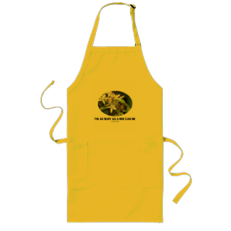 I'm As Busy As A Bee Can Be (Bee On White Flower) Long Apron