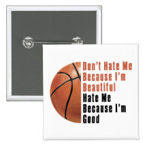 Im Beautiful Im Good Basketball Pins