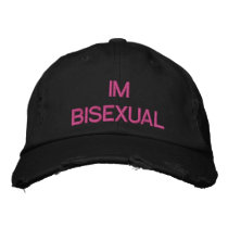 IM BISEXUAL EMBROIDERED HATS