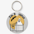 round_keychain - Halloween ghost design T-shirts, hoodies, sweatshirts, tank tops, bodysuits, mugs, cards, stickers, trick or treat bags, and more with a ghost design and text that reads Im Boo-tiful!: Sizes 
