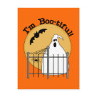 - Halloween ghost design T-shirts, hoodies, sweatshirts, tank tops, bodysuits, mugs, cards, stickers, trick or treat bags, and more with a ghost design and text that reads Im Boo-tiful!: Sizes 