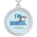 I'M BORED necklace (round)