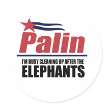 I'm busy cleaning up after the elephants sticker