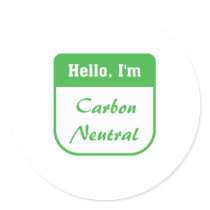 I'm carbon neutral sticker