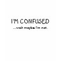 I'M CONFUSED, ...wait maybe I'm not. t-shirts