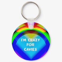 I'm Crazy for Cavies Guinea Pig Keychain by GuineaPigShop I'm Crazy for Cavies Guinea Pig Keychain