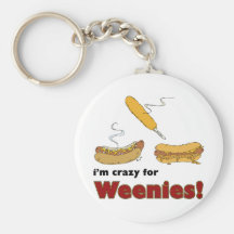 I'm Crazy For Weenies! Corn Chili Hot Dog Key Chain