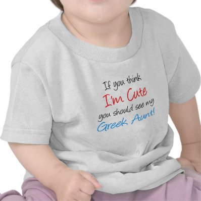 I'm Cute Greek Aunt Tshirt