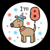 I'm Eight Doggie stickers