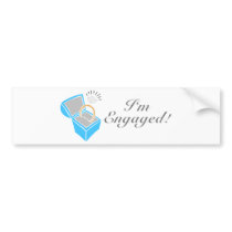 I'm Engaged (Diamond Engagement Ring Box) bumper stickers by LushLaundry I'm Engaged (Diamond Engagement Ring Box) bumper stickers