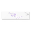 I'm Engaged (Purple Diamond Ring) bumper stickers by LushLaundry I'm Engaged (Purple Diamond Ring) bumper stickers